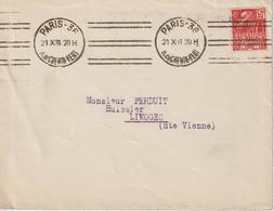 Lettre 1931 De Paris 36 Oblit. Krag Pour Limoges - 1921-1960: Moderne