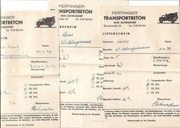 1660h: 3 Rechnungen Fertinger Beton 2432 Schwadorf (an Hrn. Kases In Wildungsmauer) Aus 1976 - Austria