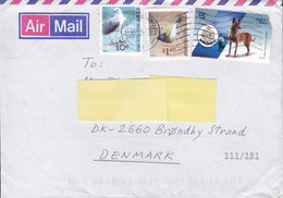 Hong Kong China Air Mail HONG KONG 2015 Cover Brief BRØNDBY STRAND Denmark Bird Vogel Oiseau Dog Hund Chien - Lettres & Documents