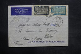 TOGO - Enveloppe Du 1 Er Voyage Aéromaritime De Lome Pour La France En 1937, Affranchissement Plaisant - L 36407 - Brieven En Documenten