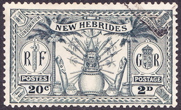 NEW HEBRIDES 1925 2d Grey SG45 FU - Usados