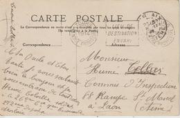 CPA 1914 En Franchise De Morlaix Pour L'Aisne Oblit Tours Lieu Destination Envahi - 1877-1920: Semi-Moderne
