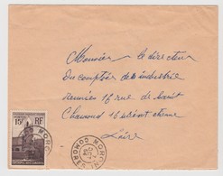 LETTRE COMORE. 1954. N° 10 SEUL SUR LETTRE. MORONI POUR ST CHAMOND LOIRE - Briefe U. Dokumente