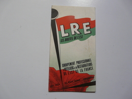 VIEUX PAPIERS - CARTE LRE Les Routes De L'EST : Groupement Professionnel D'hôteliers Et Restaurateurs De L'Est - Cartes Routières