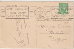 CPA 1939 Vittel Etablissement Oblit RBV Pour La Belgique - 1921-1960: Modern Tijdperk