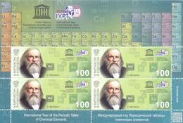 2019. Kyrgyzstan,UNESCO,  International Year Of The Periodic Table Of  D. Mendeleev, Sheetlet,  Mint/** - Kirghizstan