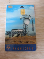 Frist Issued Chip Phonecard,Telecom Station And Landscape,used - Lesotho