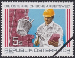 Specimen, Austria Sc1379 Industry, Bricklayer, Industrie - Fabbriche E Imprese