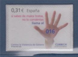 = Timbre Magnets Espagne 2008 Contre La Violence 0.31€ - Plaatfouten & Curiosa