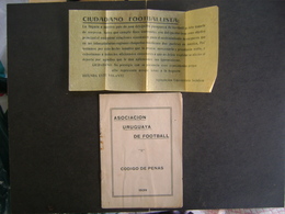 URUGUAY - RARE DOCUMENT OF 12 PAGES OF THE "FOOTBALL ASOCIACION URUGUAYA" FEATHER CODE, 1939 IN THE STATE - Autres & Non Classés
