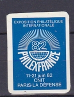 Timbre Erinnophilie  PHILEXFRANCE 82 - Philatelic Fairs