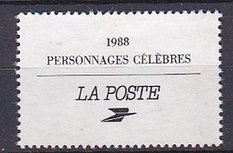 Timbre Erinnophilie  PERSONNAGES CELEBRES 1988 - Philatelic Fairs