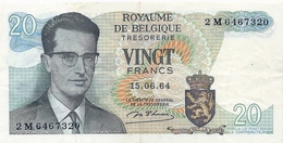 20  FRANCS   Del  BELGIO -  Anno 1964. - Autres & Non Classés