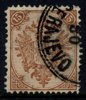 BOSNIA & HERZEGOVINA 1879-81 Arms15 Kr. Plate I, Type I,  Perforated 12½ Used.  SG 36, Michel 6 I/Ia G - Bosnia Herzegovina