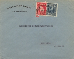 BOLIVIA , SOBRE COMERCIAL DEL BANCO MERCANTIL CIRCULADO , LA PAZ - NÜRNBERG - Bolivia