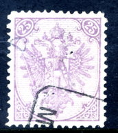 BOSNIA & HERZEGOVINA 1879 Arms 25 Kr. Plate I,  Perforated 12 Mauve Used.  SG 17, Michel 7 I - Bosnien-Herzegowina