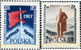 Ref. 166309 * MNH * - POLAND. 1957. 40th ANNIVERSARY OF RUSSIAN OCTOBER REVOLUTION . 40 ANIVERSARIO DE LA REVOLUCION RUS - Unclassified