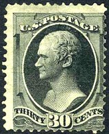 US #154 Mint No Gum 30c Alexander Hamilton  From 1870 - Unused Stamps