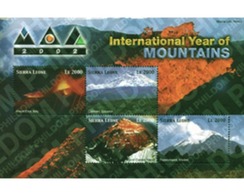 Ref. 240291 * MNH * - SIERRA LEONE. 2002. INTERNATIONAL YEAR OF THE MOUNTAIN . AÑO INTERNACIONAL DE LA MONTAÑA - Protección Del Medio Ambiente Y Del Clima