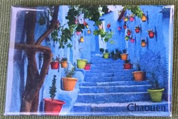 Blue City Chaouen Morocco Fridge Magnet, From Morocco - Magnete