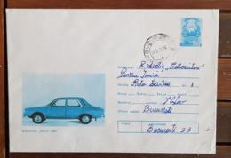 ROUMANIE, Automobiles, Voitures, Cars, Coches. Entier Postal Ayant Circulé 1975. DACIA 1300 ( RENAULT 12)) - Cars