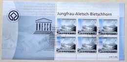 Schweiz Suisse 2003: UNESCO Welterbe JUNGFRAU ALETSCH BIETSCHHORN Zu 1096 Mi 1846 Yv 1769 O BERN 9.9.2003 (Zu CHF 14.00) - Bergsteigen