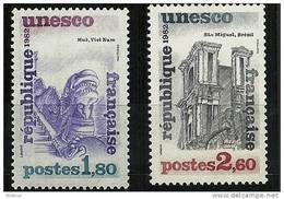 FR Service YT 71 & 72 " UNESCO " 1982 Neuf** - Mint/Hinged