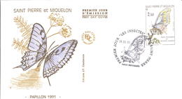 FDC 1991 N° 534, 535, 536, 545, 546, 547, 548 Et 549, 550, 551, 552, 553 Et 554 Le Lot De 10 Nveloppes - FDC