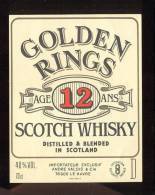 Etiquette De Scotch  Whisky   -  Golden Rings  -  Ecosse - Whisky