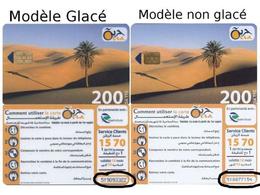 Algérie Télécarte Oria Sahara - 2 Modèles Sahara Glacé Et Non Glacé RRR - Algérie