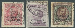 1923 CORFU USATO 3 VALORI - RA16 - Korfu