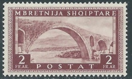 1939-40 ALBANIA ORDINARIA 2 F MNH ** - RA23-5 - Albanië