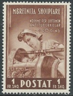 1943 ALBANIA PRO OPERE ANTI TUBERCOLARI 1+1 F MNH ** - RA23-9 - Albanië