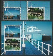 JERSEY EUROPA 2018 - TEMA ANUAL "PUENTES.- BRIDGES - BRÜCKEN - PONTS" - SERIE De 2 V. Con LOGO EUROPA + HOJITA BLOQUE - 2018