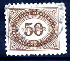 AUSTRIA  1894 Postage Due 50 Kr.  Perf. 11 Used.  Michel/ANK 9C Cat. €300 - Segnatasse