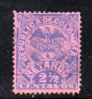 APR1986 - COLOMBIA 1887 ,  Lettres Retard Yvert N. 2  Usato  (2380A) - Colombia