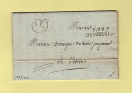 Draguignan - 78 - Var - Port Paye - 1809 - Destination Vence - Le Directeur De L Administration Du Domaine Du Var - 1801-1848: Precursores XIX