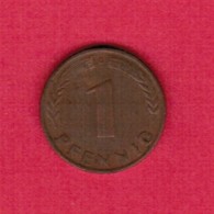 GERMANY  1 PFENNIG 1950 "G" (KM # 105) #5316 - 1 Pfennig