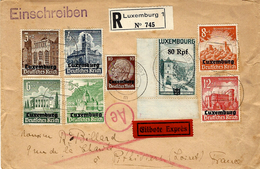 1941- Enveloppe RECC. EXPRES  Affr. Philatélique SUPERBE  Pour Orléans ( France ) - 1940-1944 German Occupation