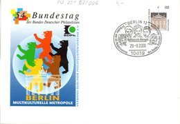 (BT3) BRD Privatganzsachenumschl. PU291 B2/006 "54.Bundestag Des Bundes Deutscher Philatelisten" SSt 29.9.2000 BERLIN 12 - Privatumschläge - Gebraucht