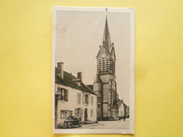 V10--52--haute Marne--longeau-eglise Et La Gendarmerie--voiture-- - Le Vallinot Longeau Percey