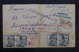 ESPAGNE - Enveloppe De Mora De Ebro Pour La France En 1940 Et Retour, Contrôles Postaux - L 36651 - 1931-50 Lettres