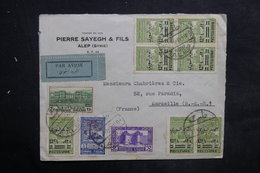 SYRIE - Enveloppe De Alep Pour Marseille En 1945 Par Avion, Affranchissement Plaisant - L 36663 - Briefe U. Dokumente