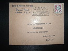 LETTRE TP M. DE DECARIS 0,25 OBL.MEC.17-4 1962 LA BAULE (44) Marcel BIGOT Travaux De Plâtrerie GUERANDE - Autres & Non Classés