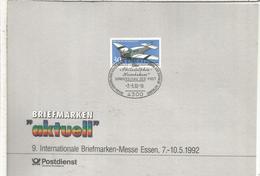 ALEMANIA DOCUMENTO 1992 ESSEN SELLO AVION PLANE JUNKERS - Sonstige & Ohne Zuordnung