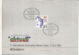 ALEMANIA DOCUMENTO 1992 ESSEN SELLO PALOMA PIGEON - Other & Unclassified