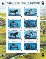 Mongolia 2000 WWF Animal Horse Sheetlet Hologram - Hologramme