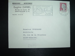 LETTRE TP M. DE DECARIS 0,25 OBL.MEC.18-11 1963 ST NAZAIRE PPAL (44) Eugène DANIEL MENUISERIE AGENCEMENT - Otros & Sin Clasificación