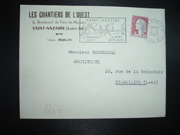 LETTRE TP M. DE DECARIS 0,25 OBL.MEC.2-6 1962 ST NAZAIRE PPAL (44) LES CHANTIERS DE L'OUEST - Otros & Sin Clasificación