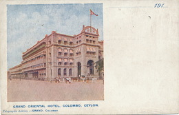 Colombo Grand Oriental Hotel Undivided Back - Sri Lanka (Ceylon)